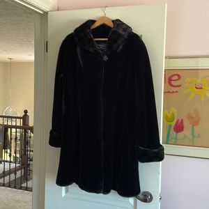 Plush black and checkered jacket